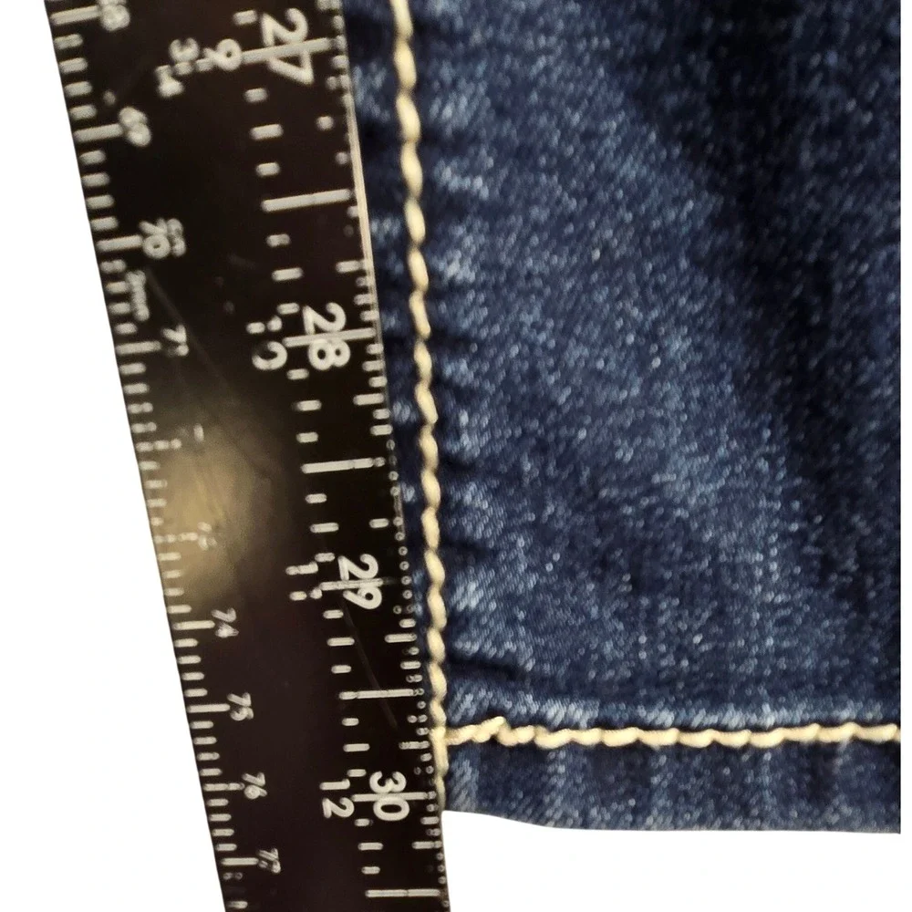 Miss Me‎ Womens Dark Wash Fleur De Lis Embroidered Skinny Jeans JP5576S2 Size 26